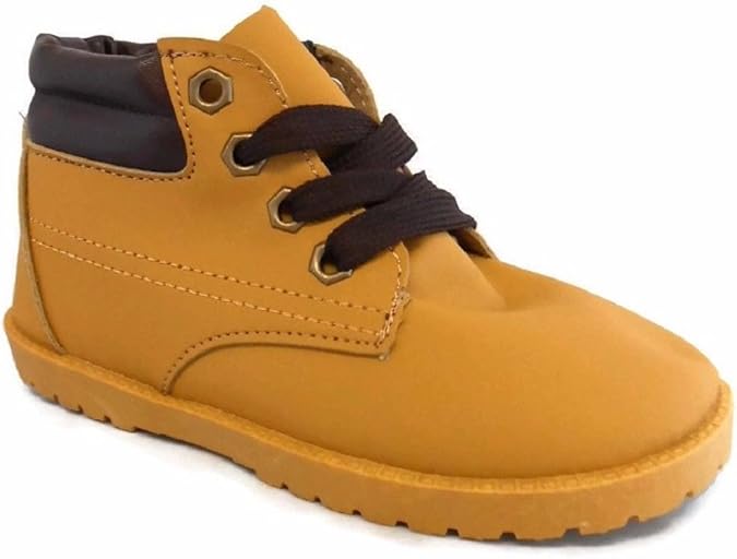 Childrens Black Smooth Work Boots Boys Infant/Toddler Sizes 110