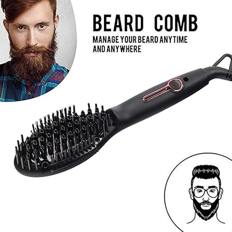 YCXHT Männer Schnelle Bartglätter Kamm Multifunktionale Schnelle Elektrische Bart Glätteisen Kamm Haarglättung Shaping Kamm S