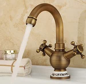 Alta calidad de estilo vintage lavabo del baño grifo antiguo cuerpo de