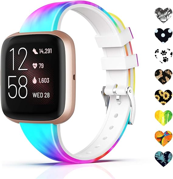 floral fitbit versa band