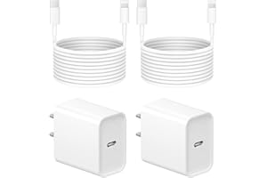 COREYKIN 10 Ft iPhone Fast Charger, 2-Pack 20W Super Fast Charger with Long Fast Charging Cable for iPhone 14/13/12/11 Pro Max,14 Plus,Mini,Pro/XS/SE/XR/iPad