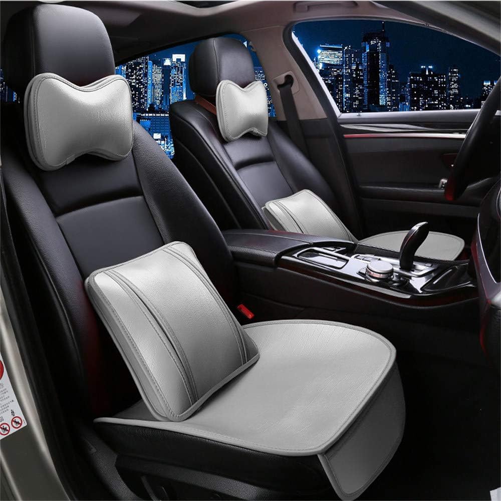 MAOMAOQUEENss New Car Seat Cushion Compatible With Tesla Model3,Made Leather,Wear-Resistant Scraping,Non-Slip Bottom Fabric, Enjoyment,7 Pieces,Multi-Color Optional,Grey