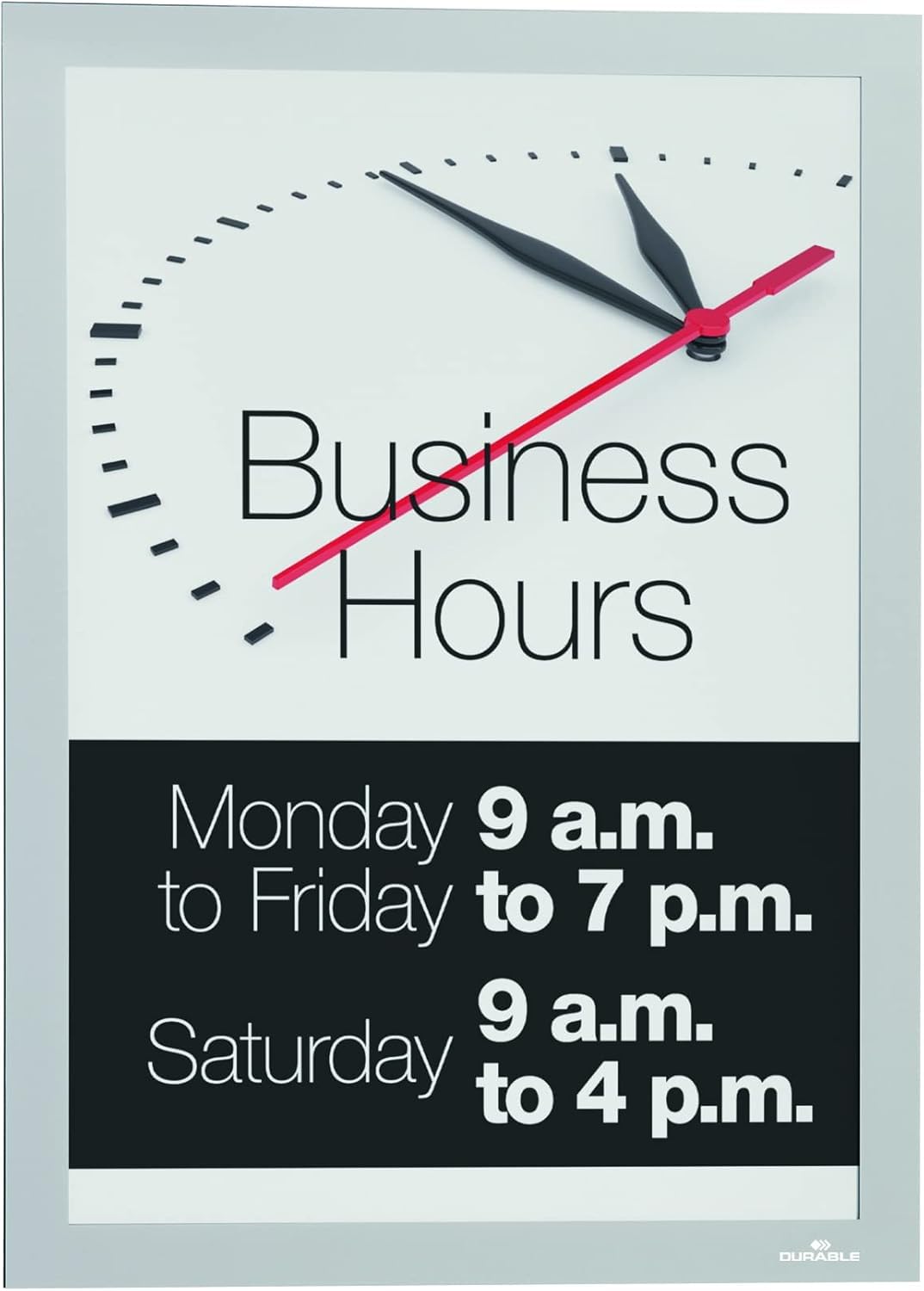 Durable DURAFRAME SUN Static-Cling Magnetic Frame | A4 Format in Silver | Pack of 2 Frames | UV and Heat Resistant | Ideal for Retail Shop Windows