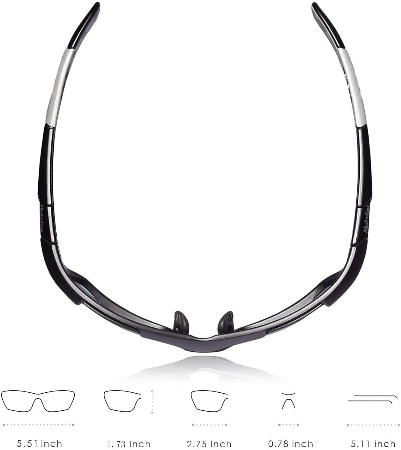 Hulislem S1 Sport Polarized Sunglasses FDA Approved (Matte Black-Smoke) Sunglasses For Men Women Mens Womens Running Golf Sports: Sports & Outdoors