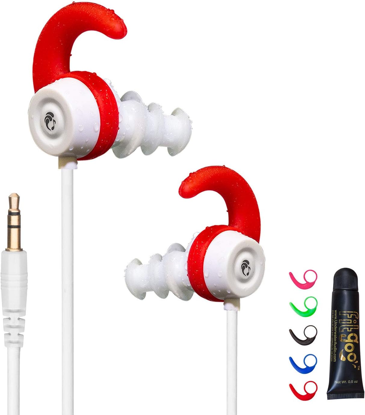 Swimbuds Color Short-Cord Waterproof Headphones (Customizable - Interchangeable Colors)