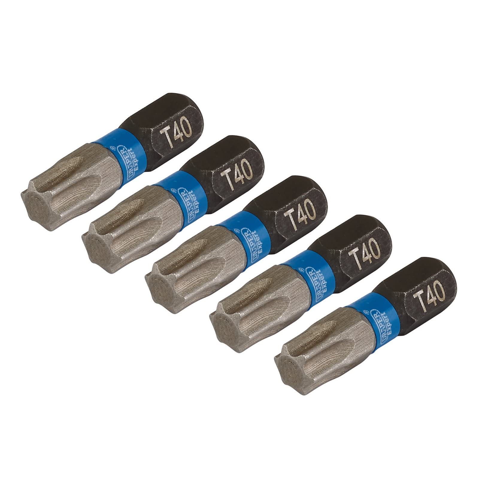 Draper 05497 TX-Star Impact Screwdriver Bits, T40 x 25mm (Pack of 5)