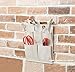 Co-link Linen/Cotton Fabric 5 Pockets Wall Door Closet Hanging Storage Bag Organizer,13.8