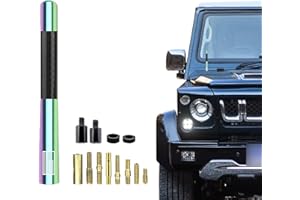 Ajxn Pack-1 Car Carbon Fiber Antenna, 4.7" American Flag Polished Surface Car Radio Antenna with Screw for Ford F150, Dodge RAM 1500 2500 3500, Jeep, Toyota, Nissan, Mazda (Multicolored)