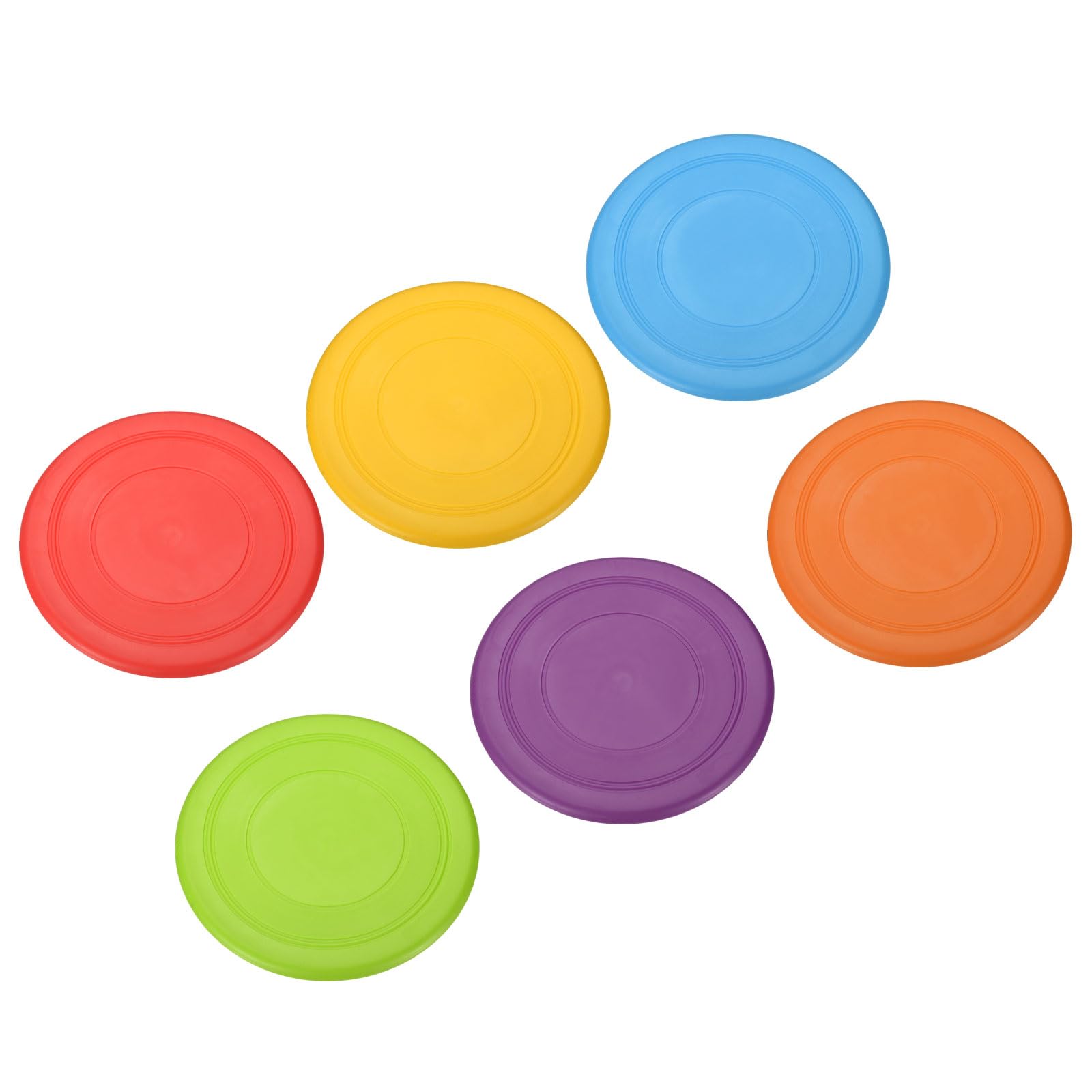 PATIKIL 7 Inch Flying Disc, 24Pcs TPR Flying Discs Soft Waterproof for Adults Dog Outdoor Playing Sport Game, 6 Color