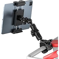 PLDHPRO Tablet Holder for Mic Stand, Portable Music Microphone Stand Phone Mount with Larger Clamp Compatible with iPad Mini 