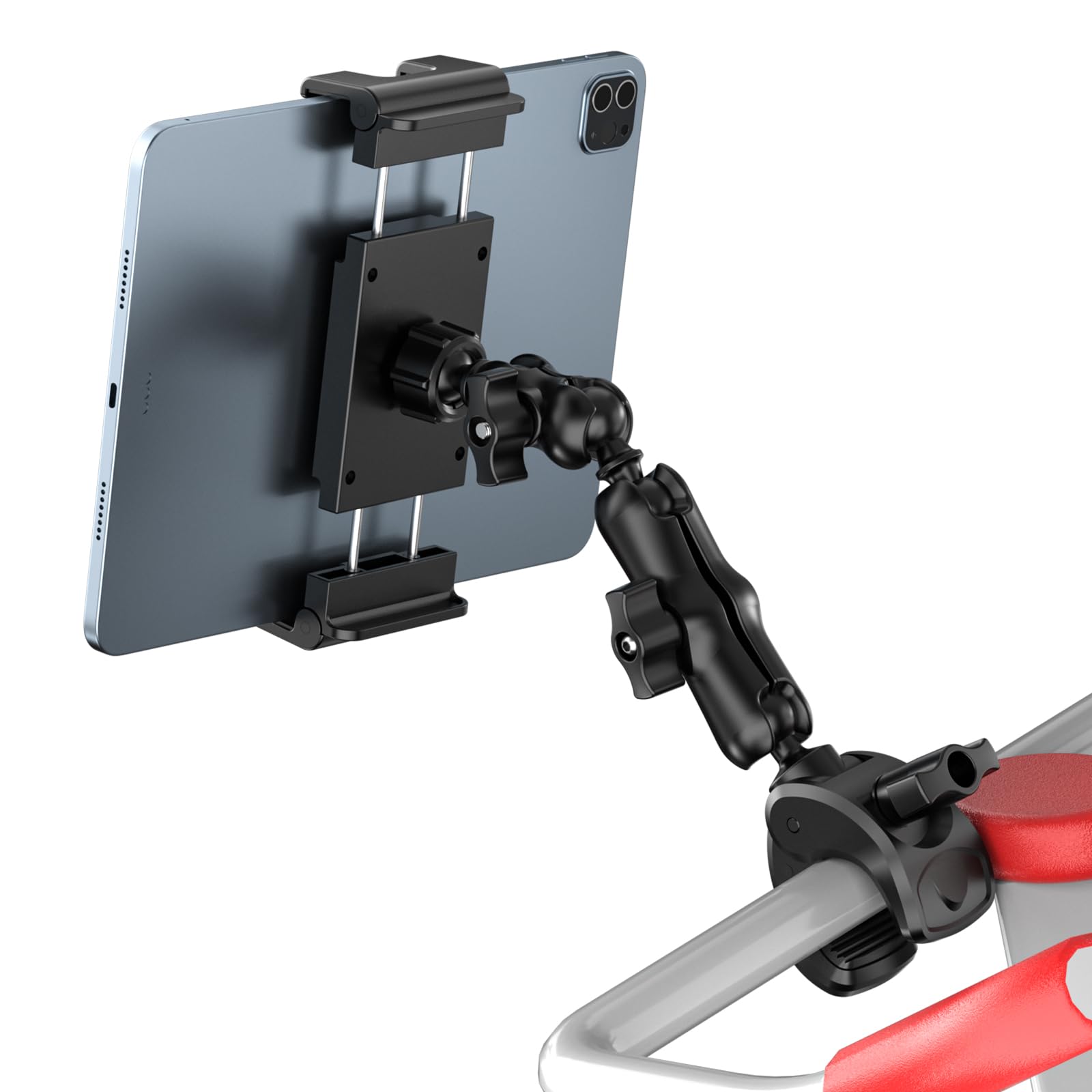 Photo 1 of PLDHPRO Tablet Mic Music Holder for iPad Clamp Mount Stand, Microphone Tripod Treadmill Stroller Spin Bike Exercise Handlebar Accessories Compatible iPhone iPad Galaxy Tab 5.1-15.6'' Phones Tablets