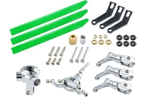 MICROHELI CNC Aluminum/Plastic Triple Green Blade Conversion Set - Blade 180 CFX / 150 S