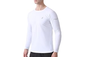 Roadbox Mens UPF 50+ Swim Shirt, Long Sleeve Sun Protection Rash Guard, Slim Fit Fishing Shirts for Beach Surfing Hiking