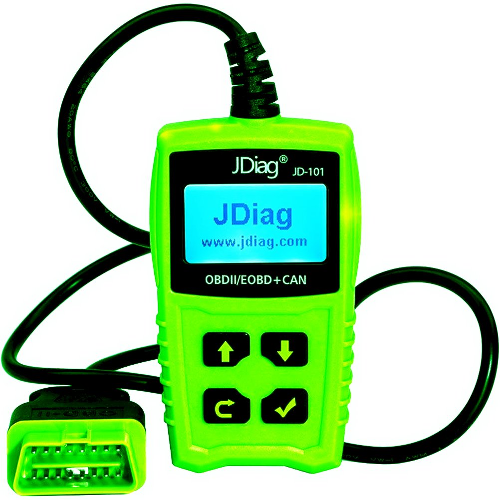 JDiag JD101 OBD2 Code Reader Car Scanner Diagnostic Tool Engine Fault Code Reader Check Engine Light Clear Fault Codes OBDII EOBD Vehicles with Battery Testing Function