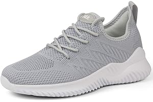 Akk Womens Walking Tennis Shoes - Slip On Memory Foam Lightweight Casual Sneakers for Gym Travel Work