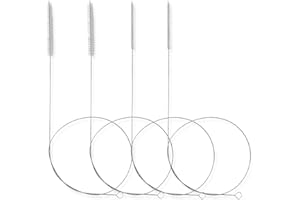 CHCIYICH 40 Inches Straw Cleaner Brush Extra Long - Long Pipe Cleaners, Long Tube Cleaning Brush for Long Straws, PVC Keg Lines, Ice Maker Tubing, Juicers, Coffee Machines, Sunroof Drain (4PCS,White)