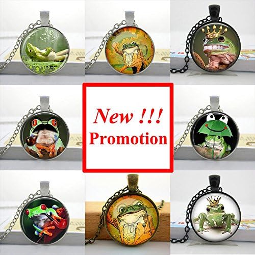 Pretty Lee 2015 New Fashion Glass Dome Pendant Frog Necklace Frog Jewelry Personalized Picture Necklace