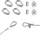 YSDMY 21 Pcs Rope Thimble Kit 10M PVC Coated Stainless Steel Wire Rope Set view 3