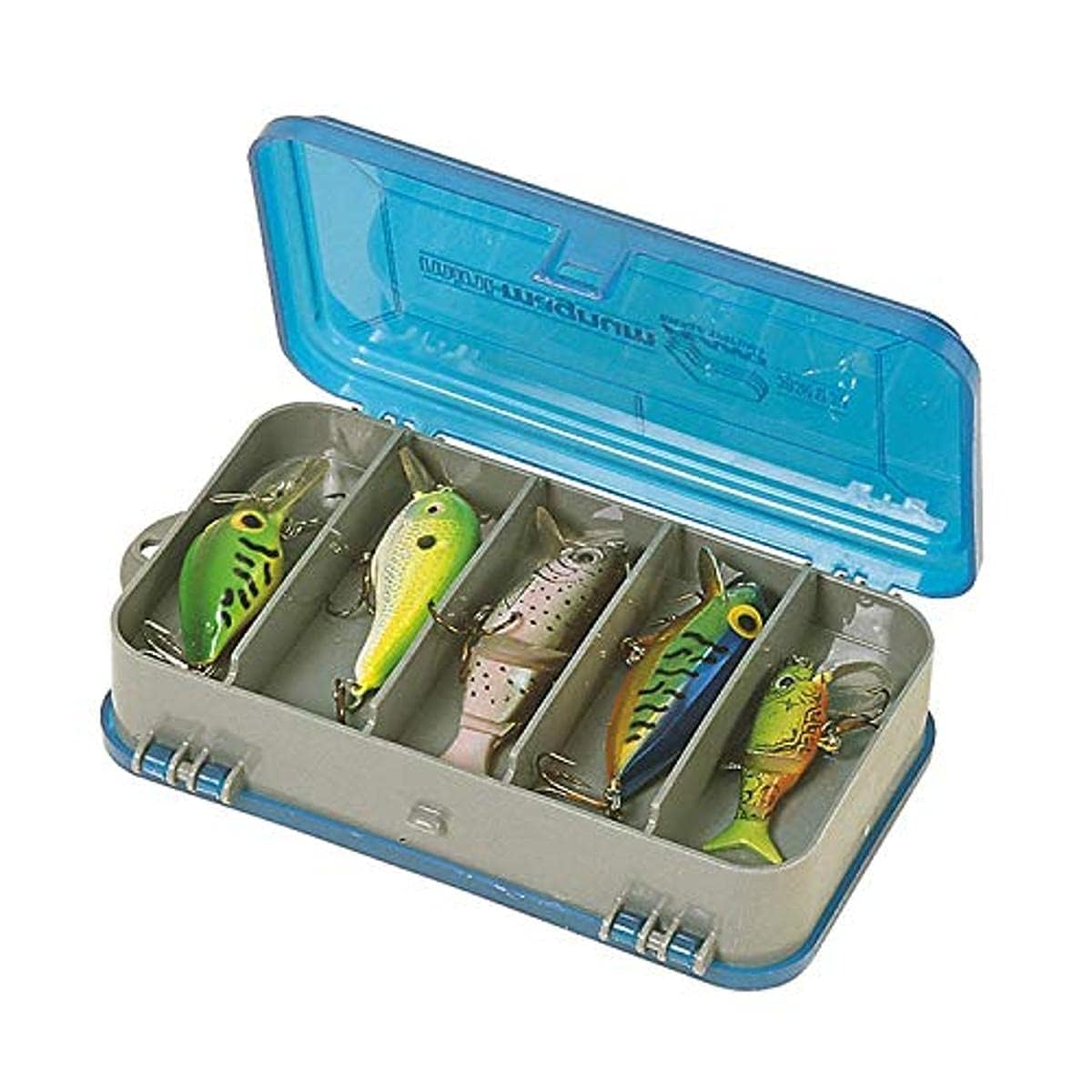 Plano Double-Sided Tackle Organizer, Storage Box, Molded Tackle Storage, All Fishing,Unisex, Grey / Blue
