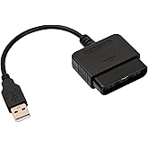 CUENSTOP PS2 to USB Adapter Converter Cable, Compatible with Sony PlayStation 2 PS2 Guitar Controller to PC / PS3 Controller Adapter