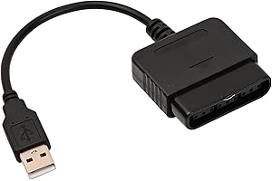 CUENSTOP PS2 to USB Adapter Converter Cable, Compatible with Sony PlayStation 2 PS2 Guitar Controller to PC / PS3 Controller Adapter