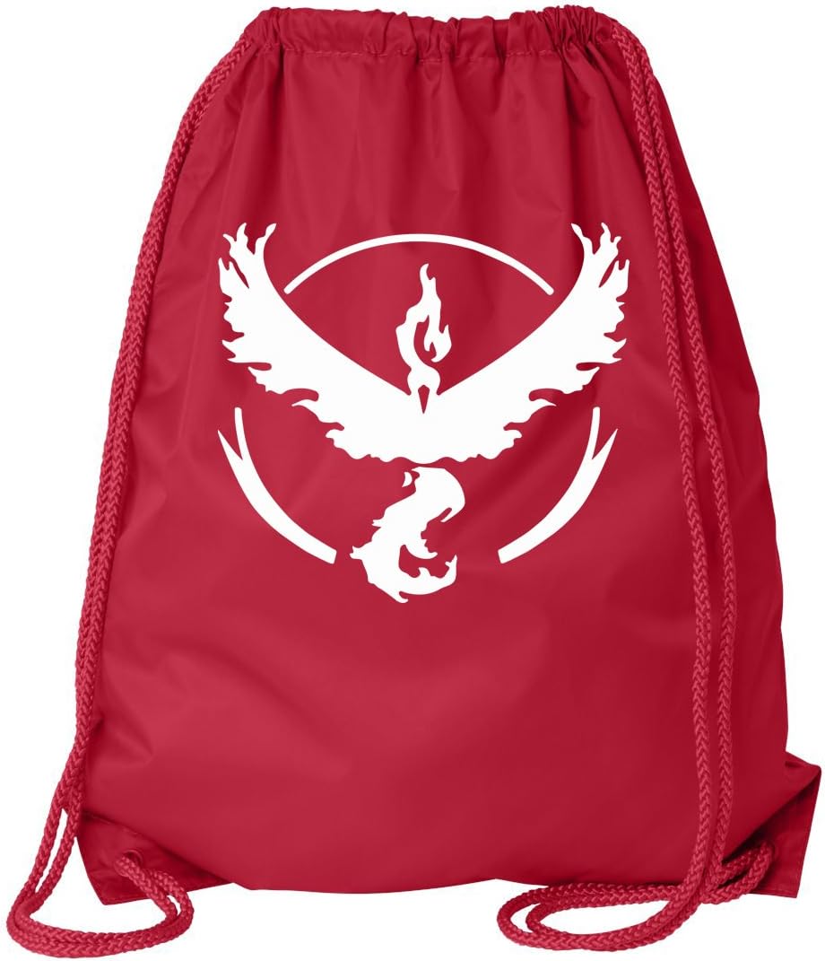 Pokemon Go Gym Team Valor Red Cinch Bag Drawstring Bag Backpack