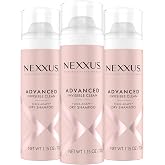 Nexxus Dry Shampoo, Travel-Size 3-Pack, Advanced Invisible Clean &ndash; Instant Oil Control for Soft, Shiny Hair Between Washes, Rose &amp; Waterlily Scent, 1.15 Oz Ea