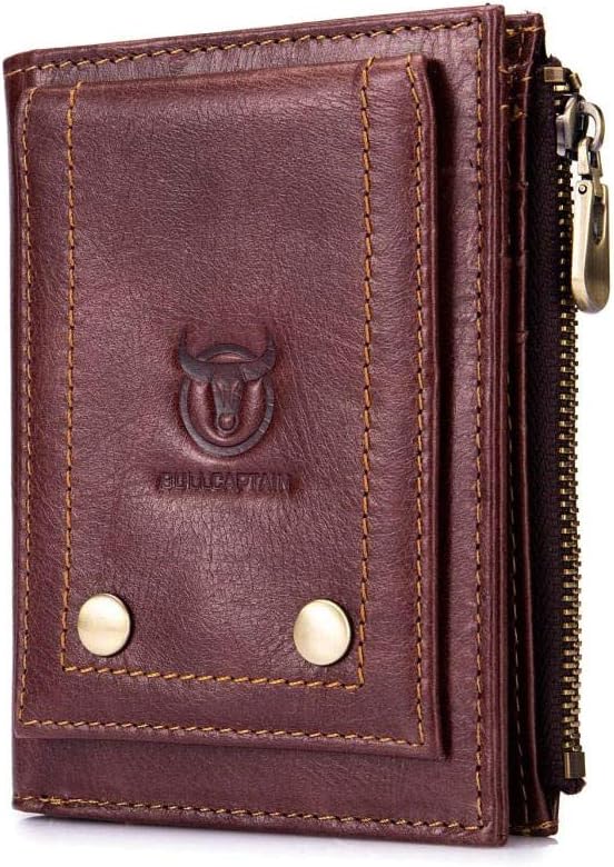 BULL GUARD Portafoglio in pelle Rfid | The Respected Gentlemans Bifold Slim da uomo | Blocco RFID sicuro da viaggio | Portafoglio da uomo in pelle pieno fiore con porta carte di