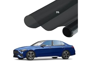 KASHIBANG Car Window Tint 36 in x 15Ft- 5% VLT, Nano Ceramic Window Tint Film for Car, UV&IR Protection Heat Insulation Anti-Explosion Scratch Resistant with Installation Tools