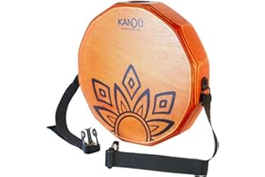 KANDU WOOD 'N' GROOVE KTÄK -The First Handcrafted, Hand Drum Percussion, Two-Sound Cajón Body Snare, Portable Cajon by Kandu (orange)