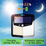 CLAONER 128LED Solar Motion Sensor Security Lights 4 Pack IP65 3 Modes view 2