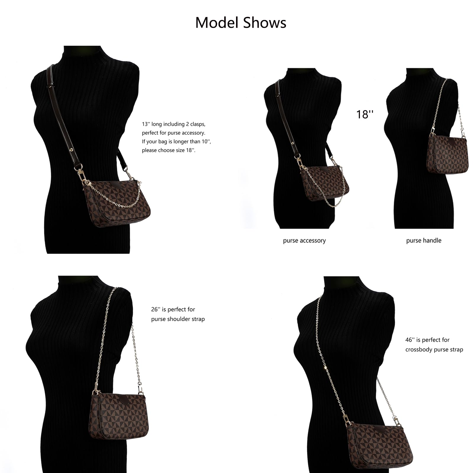 Mini Copper Purse Chain Shoulder Crossbody Strap Bag Accessories Charm Decoration