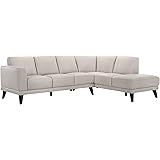 New Classic Furniture Altamura 2-Piece Sectional, LAF 3 SEAT, RAF 2 SEAT, Mist Gray