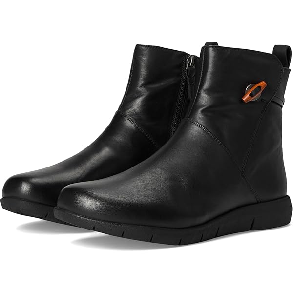 Amazon.com | SoftWalk Women's Albany Ankle Boot, Black Smooth, 5