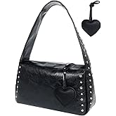 Gleease Dark Brown Purse For Women Chocolate Brown Shoulder Bag Handbag Espresso Vintage Small Leather Purse Y2K Hobo Bags