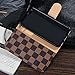 RAYTOP iPhone 6s Case Leather Cover for Apple iPhone 6 4.7 Regular Size Kickstand Brown Leather Checker Plaid Striped Magnetic Hand Strap Wristlet Slim Men Guys Gift Classy Decent Business Style New