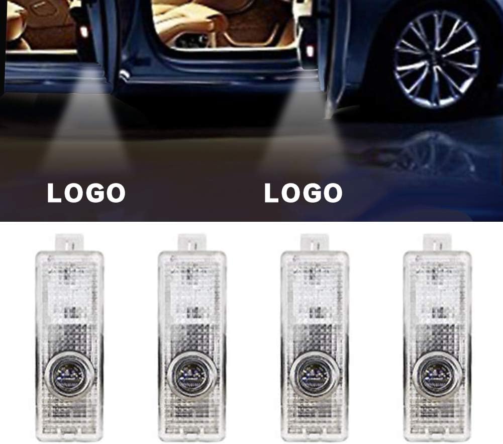 Car Door LED Logo Projector Ghost Shadow Welcome Lights Easy Installation for BMW (4 Pack)