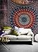 Marubhumi Hippie Mandala Bohemian Psychedelic Intricate Floral Design Indian Cotton Bedspread Picnic Bedsheet Wall Art Hippie Tapestry, 85 x 90 Inches