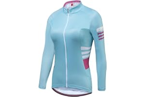 Santic Cycling Jersey Women's Long Sleeve Tops Bike Shirts Bicycle Jacket with Pockets