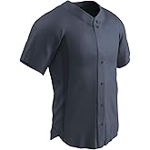 Champro Mens Reliever Full Button Men's Half Sleeve Baseball Jersey
