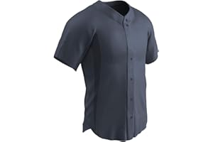 Champro Unisex-Adult Reliever Full Button Men's Half Sleeve Baseball JerseyReliever Full Button Baseball Jersey
