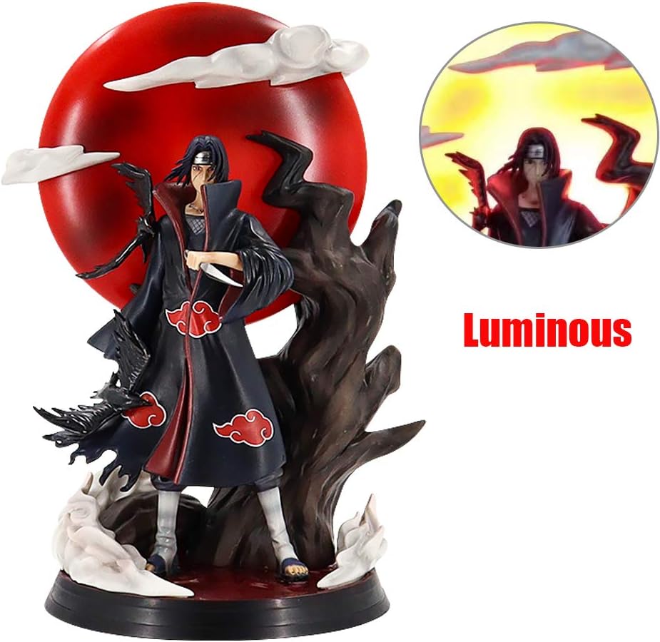 LIULL Naruto Moonlight Itachi Uchiha Action Figure, Luminous ZORO Figures For Anime Statues Collectors Or Kids Toys.
