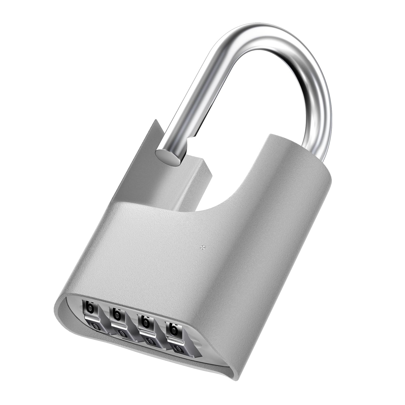 ZHEGE Heavy Duty Combination Padlock Outdoor, 4 Digit Padlocks with Code Weatherproof, Combination Lock with Anti-Attack Design, Large Number Padlock for Shed, Garage, Gate, Fence (Grey)