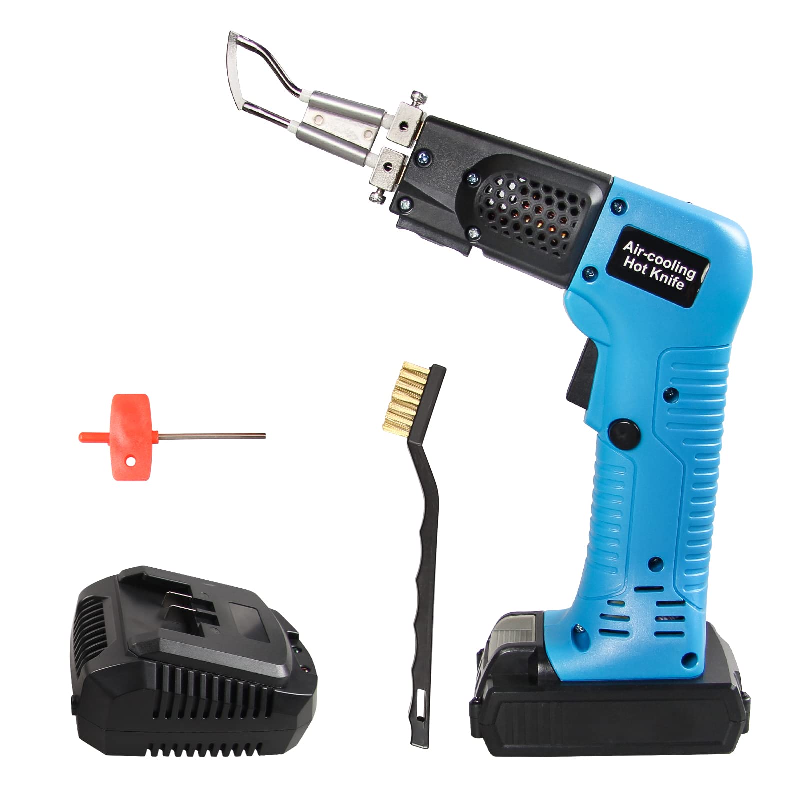 DOMINOX Cordless Electric Sailing Knife DC 18V Rope Cutter Kit for Belt, Webbing, Fiber, Cloth, Nylon Rope, Rubber, Carpet, Styrofoam, EPS - Hot Wire Cutting Tool