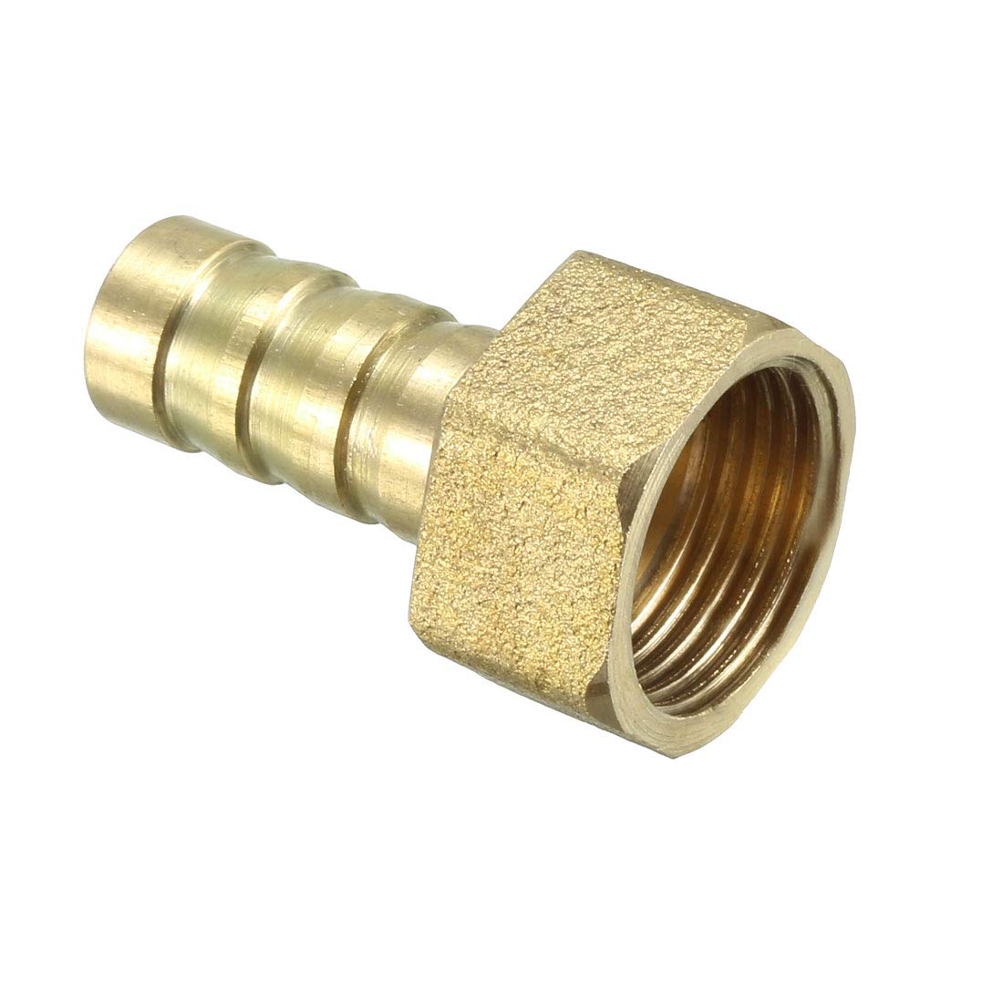 sourcing map Brass Barb Hose Fitting Connector Adapter 10mm Barbed x G3/8 BSPP Female Pipe