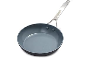 GreenPan Paris Pro Hard Anodized Healthy Ceramic Nonstick, 8" Frying Pan Skillet, PFAS-Free, Dishwasher Safe, Grey
