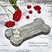 Dog Remembrance Gift - Bone Shaped Candle Holder - Pet Memorial Stone with One Tea Light and a Tribute 