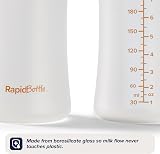 Nuby RapidBottle Anti-Colic Glass Baby Bottle 9oz Beige view 2