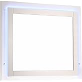 Coaster Felicity Mirror Glossy White with LED Light
