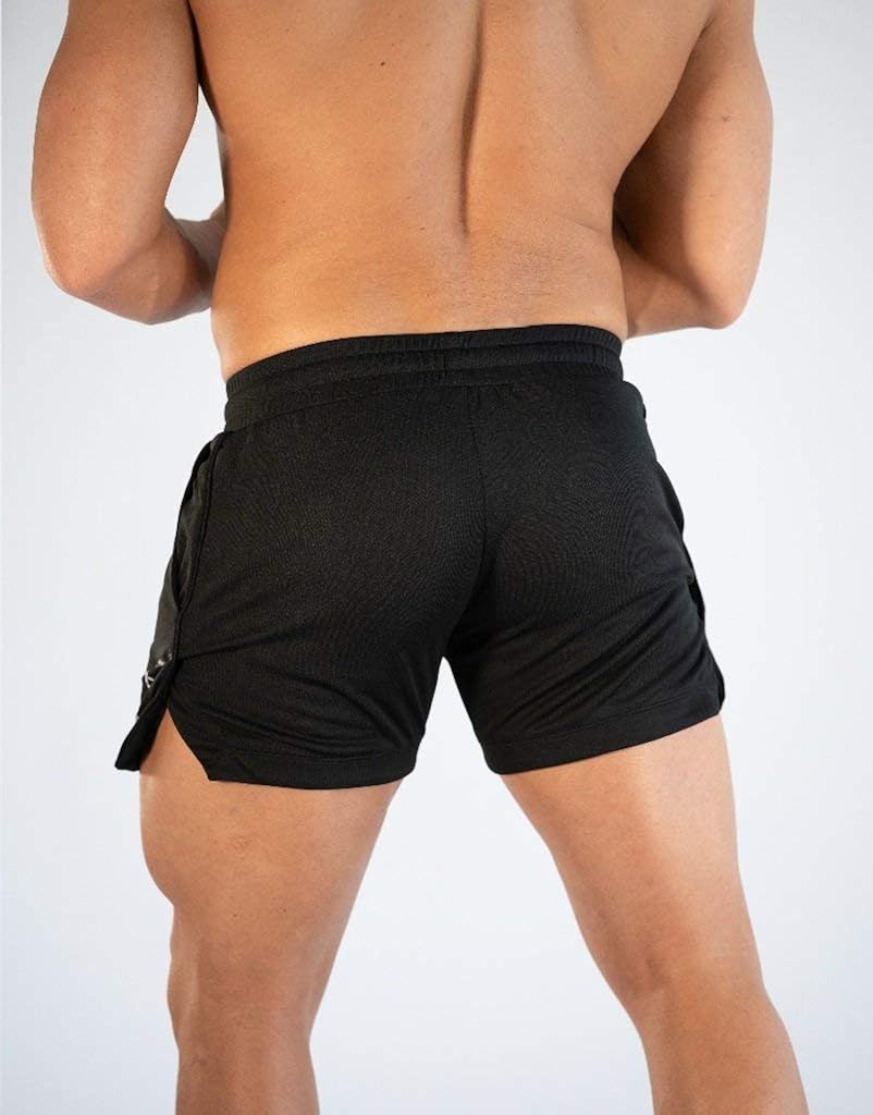 FLYFIREFLY Men's Gym Workout Shorts Running Lightweight Athletic Short Pants Bodybuilding Training: Clothing